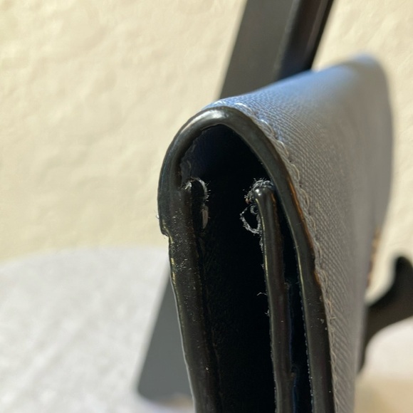 Kate Spade: Blue & Black Wallet - 10 card slots- coin area- Gold tone - Picture 3 of 16